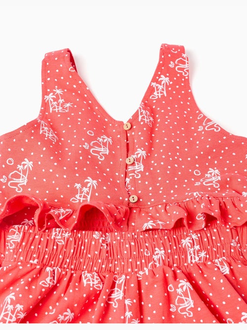 Pagliaccetto senza maniche con stampa e volant - Kiabi