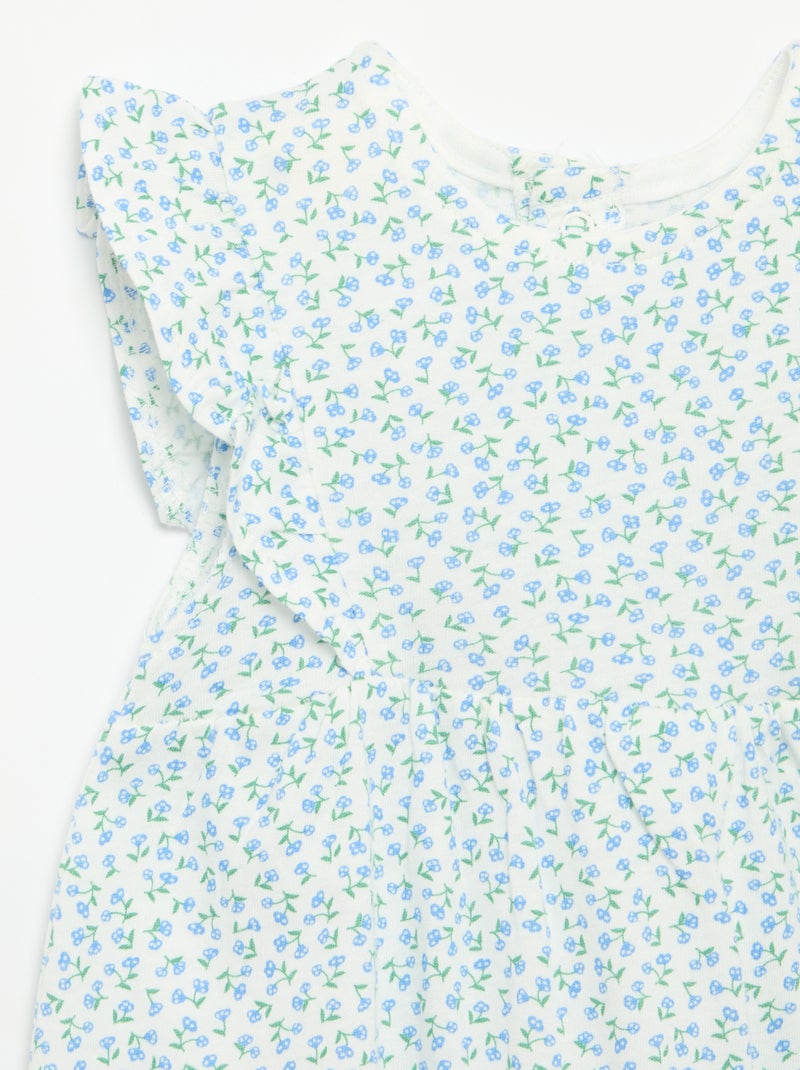 Pagliaccetto stampato in cotone Blu - Kiabi