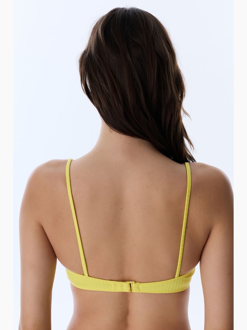 Paige top bikini testurizzato con ferretto penti Giallo limone - Kiabi