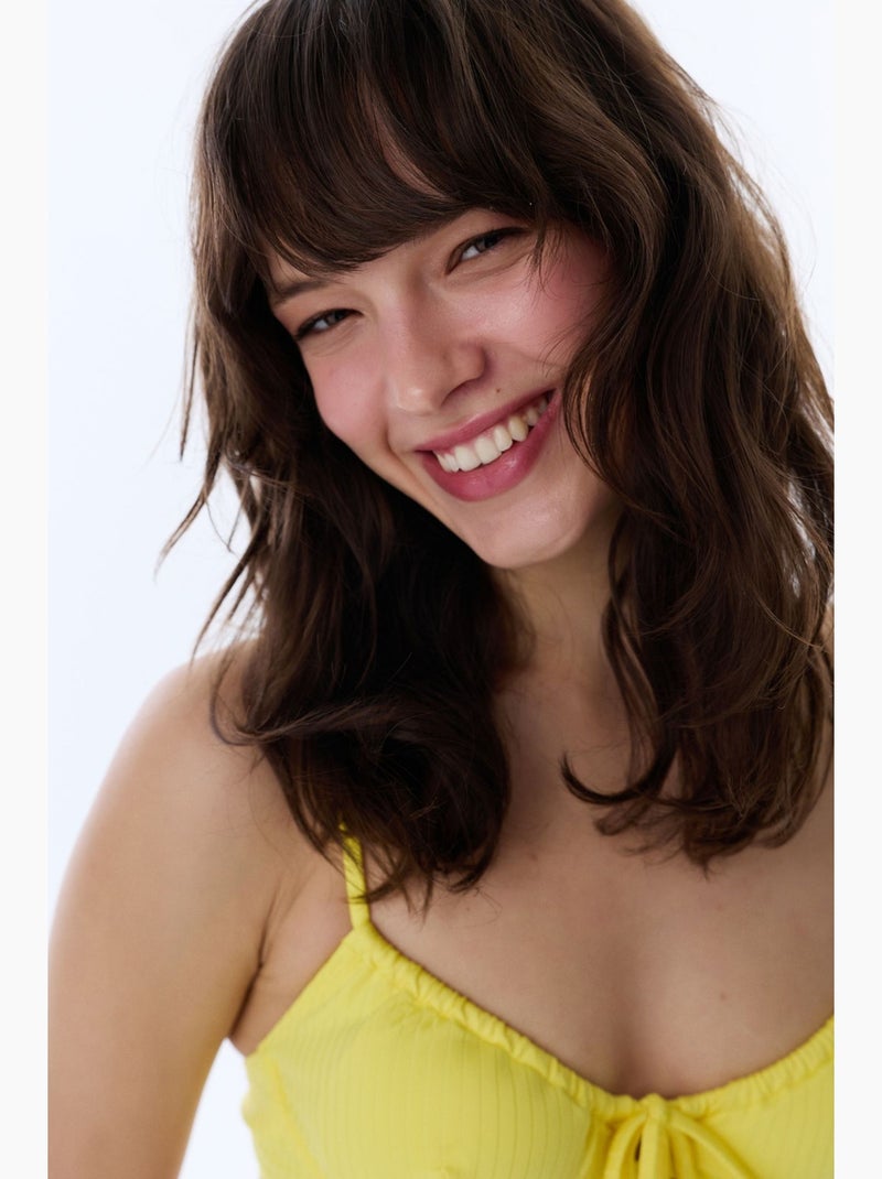 Paige top bikini testurizzato con ferretto penti Giallo limone - Kiabi