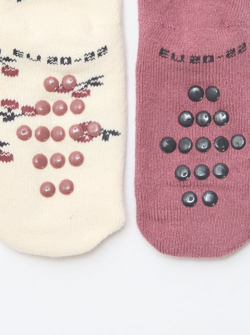 Paio di calzini fantasia antiscivolo - Kiabi