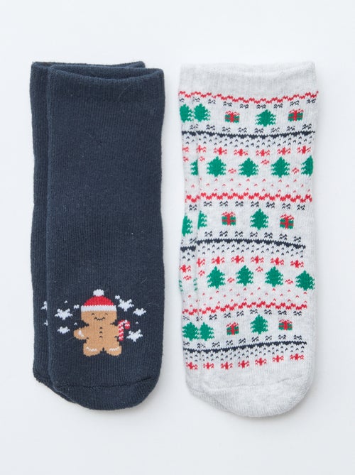 Paio di calzini fantasia antiscivolo - Kiabi