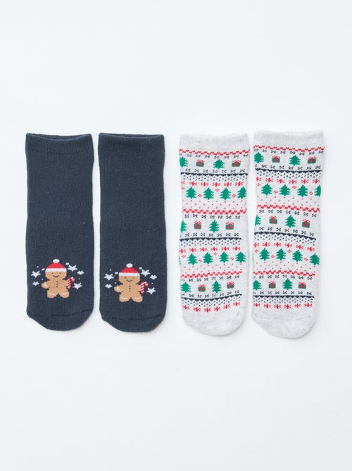 Paio di calzini fantasia antiscivolo - Kiabi