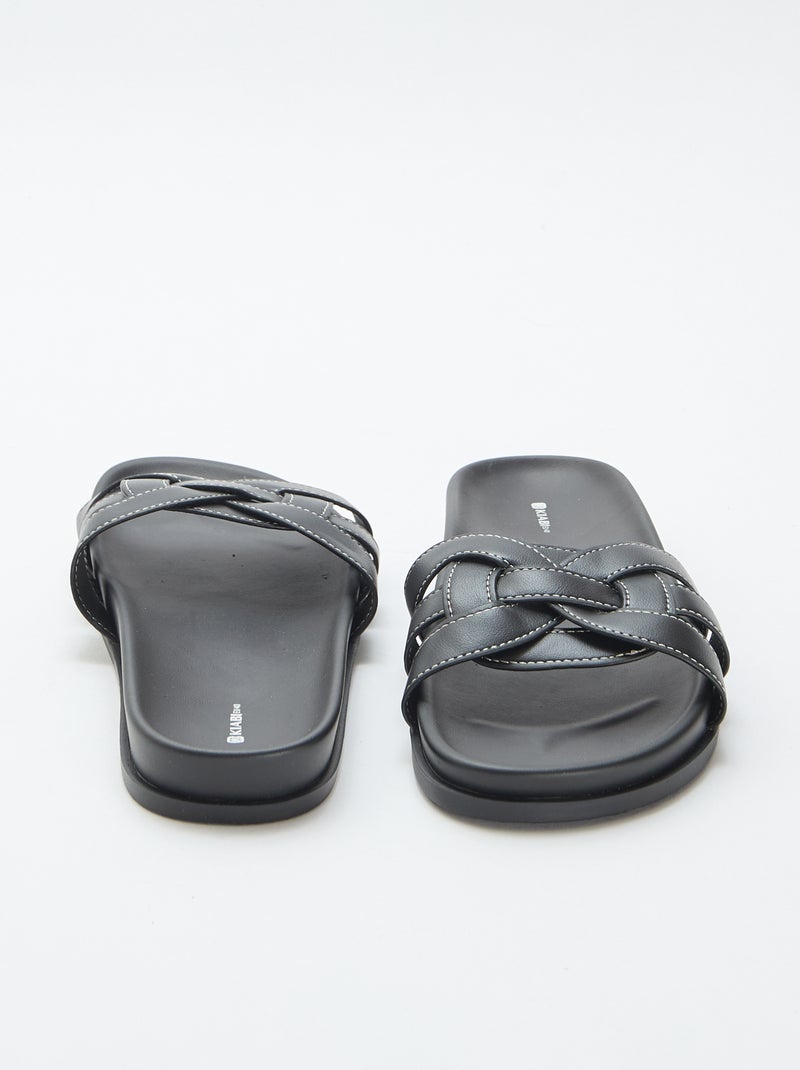 Paio di ciabatte a tinta unita Nero - Kiabi