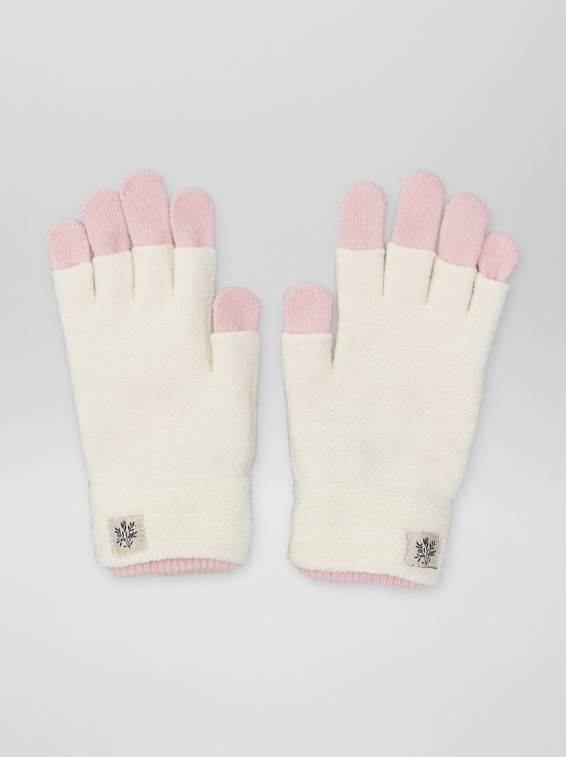 Paio di guanti e mezziguanti - 2 pezzi ROSA - Kiabi