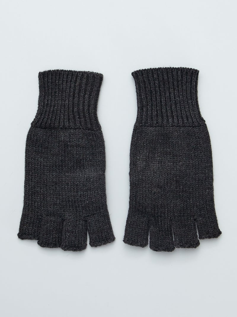 Paio di mezzi guanti in maglia tricot GRIGIO - Kiabi