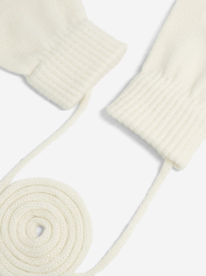 Paio di muffole con laccio Bianco - Kiabi