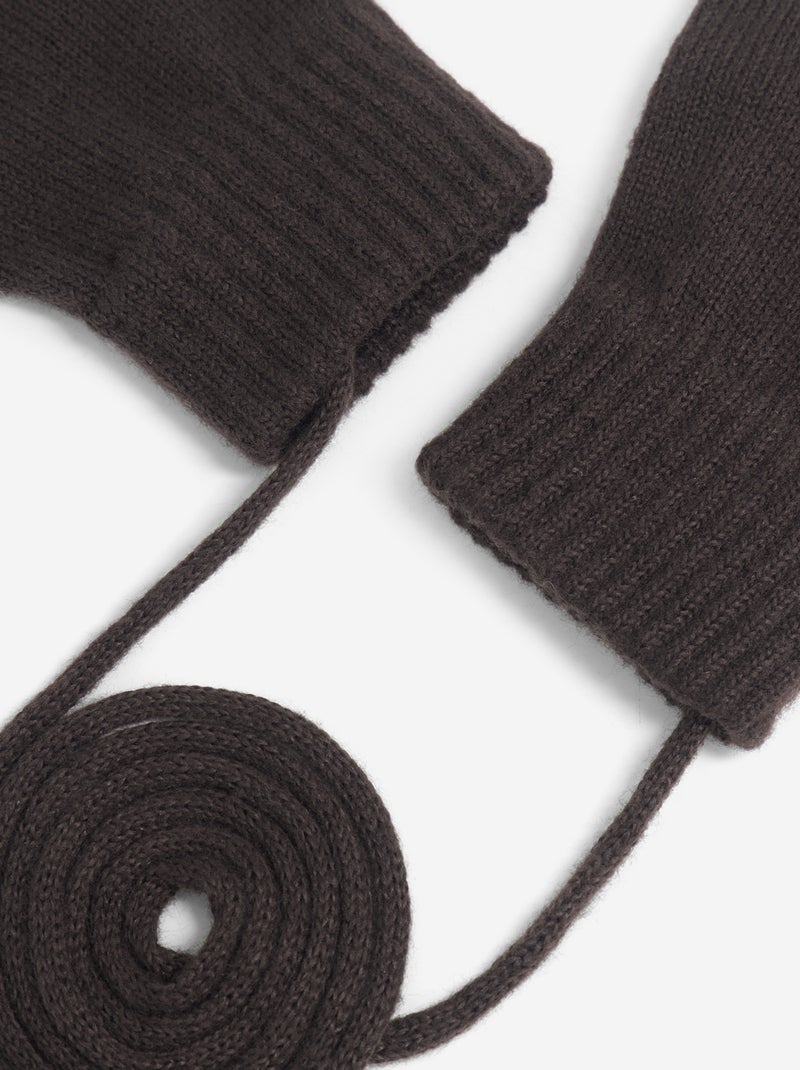 Paio di muffole con laccio Marrone - Kiabi