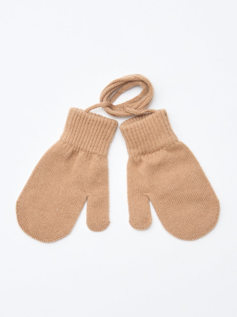 Paio di muffole unite Beige - Kiabi
