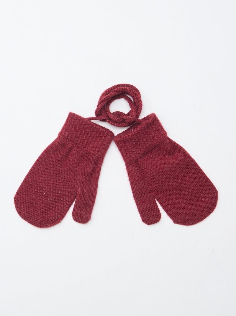 Paio di muffole unite Rosso - Kiabi