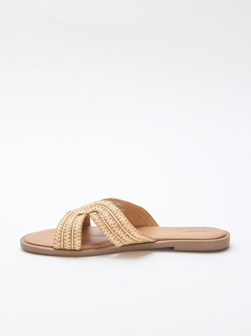Paio di mules con fasce in paglia - Kiabi