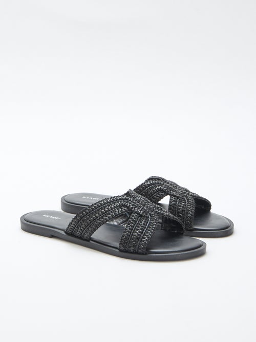 Paio di mules con fasce in paglia - Kiabi