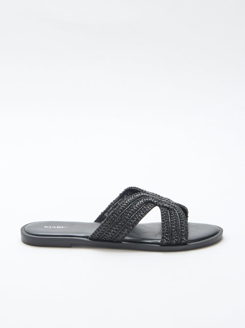 Paio di mules con fasce in paglia - Kiabi