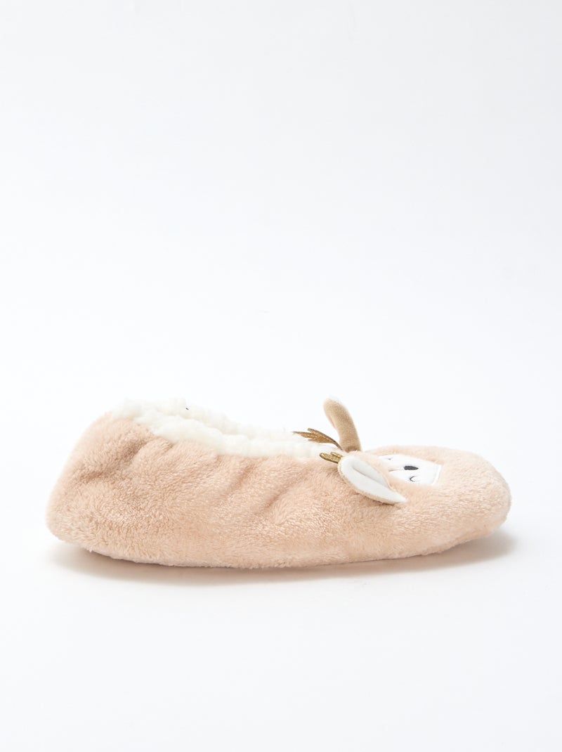 Paio di pantofole imbottite fantasia Beige - Kiabi