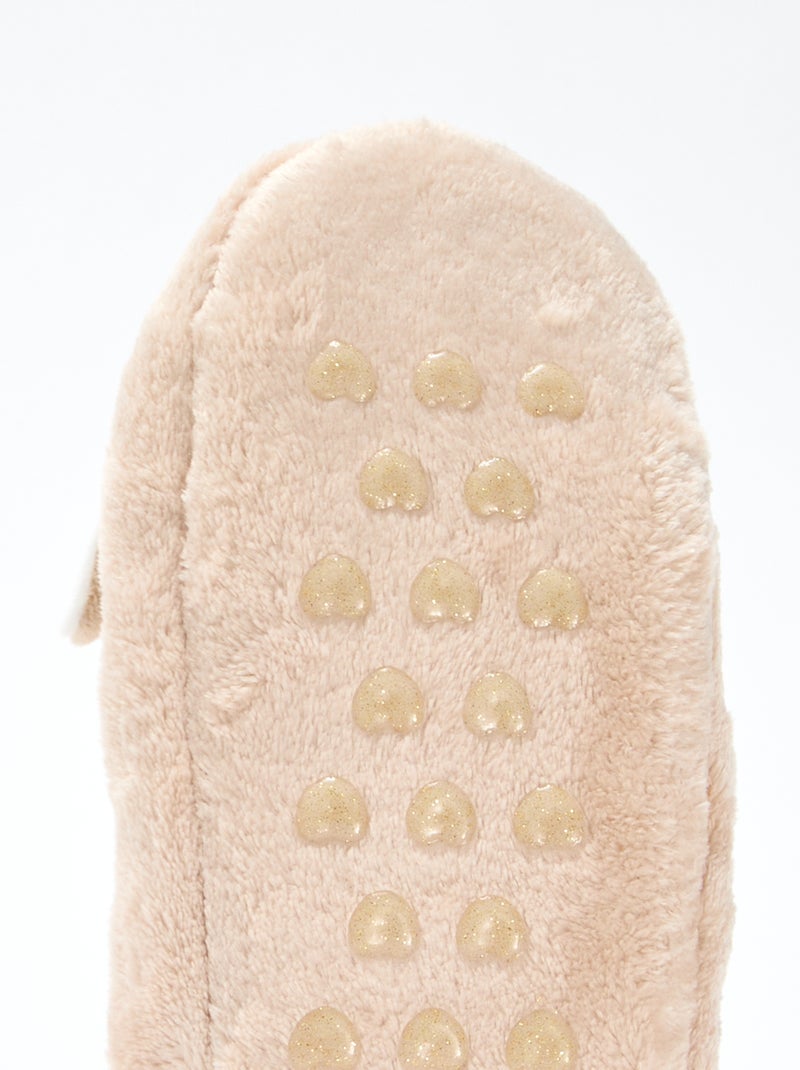 Paio di pantofole imbottite fantasia Beige - Kiabi