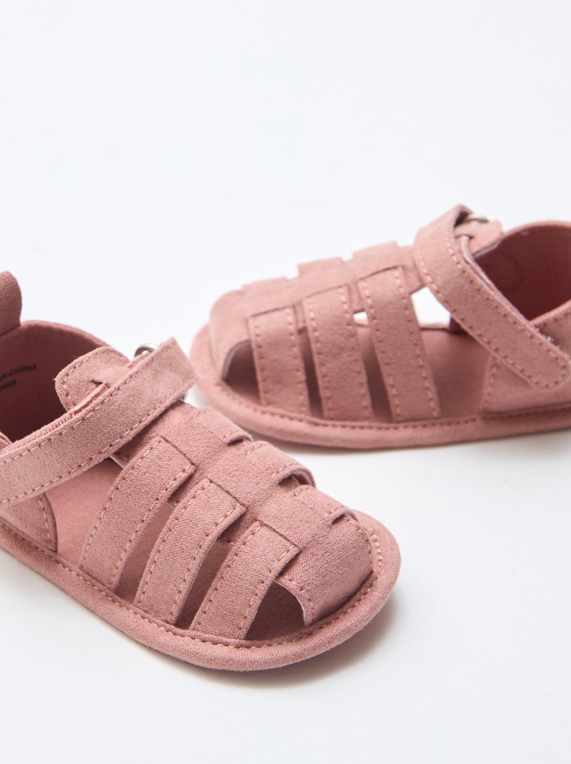 Paio di sandali con velcro Rosa - Kiabi