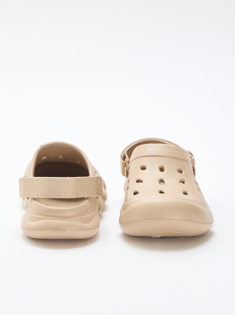 Paio di zoccoli da spiaggia chiusi Beige - Kiabi