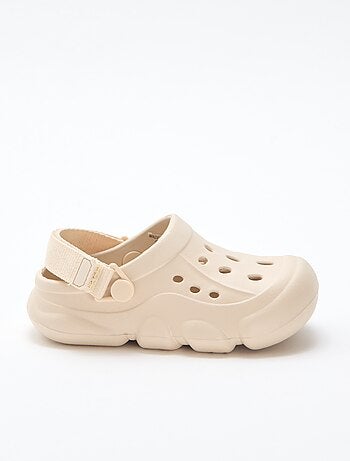 Paio di zoccoli da spiaggia chiusi tinta unita