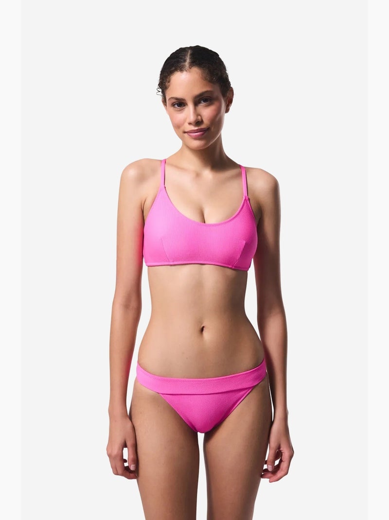 Pale slip bikini a vita molto bassa penti Rosa fluo/Solinotes - Kiabi