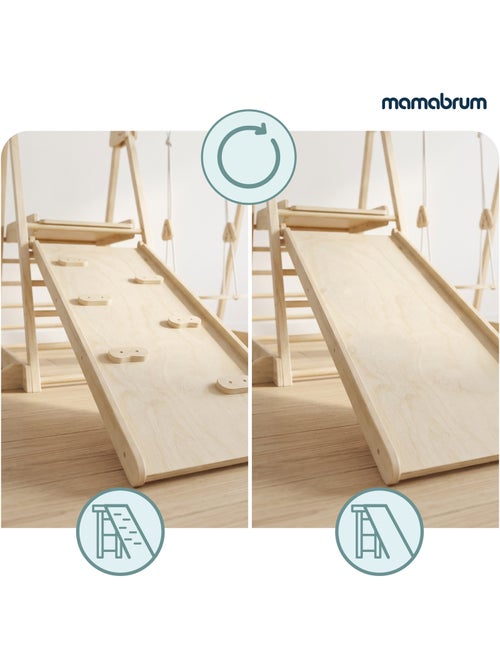 Palestra da interno in legno 3 in 1 mamabrum per bambini dai 3 anni - Kiabi Palestra da interno in legno 3 in 1 mamabrum per bambini dai 3 anni - Kiabi