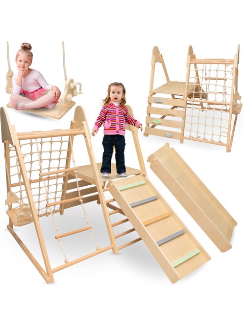 Palestra in legno 5 in 1 mamabrum per bambini dai 3 anni - Kiabi Palestra in legno 5 in 1 mamabrum per bambini dai 3 anni - Kiabi
