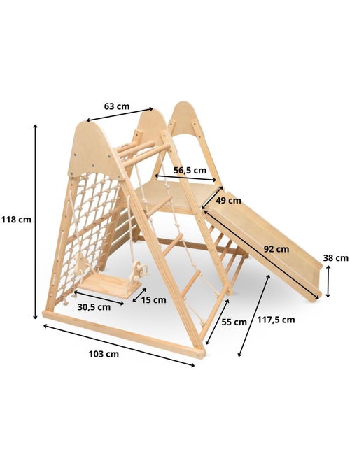 Palestra in legno 5 in 1 mamabrum per bambini dai 3 anni - Kiabi Palestra in legno 5 in 1 mamabrum per bambini dai 3 anni - Kiabi
