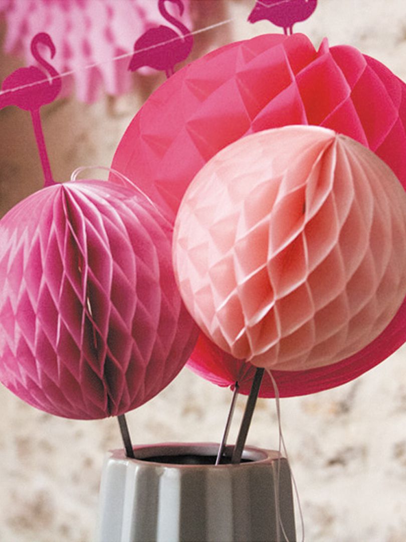 Palla carta alveolare 20 cm - rosa chiaro - Kiabi - 2.00€