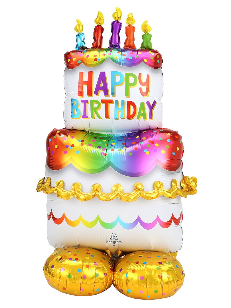 Palloncino 'torta di compleanno' gigante multicolore - Kiabi