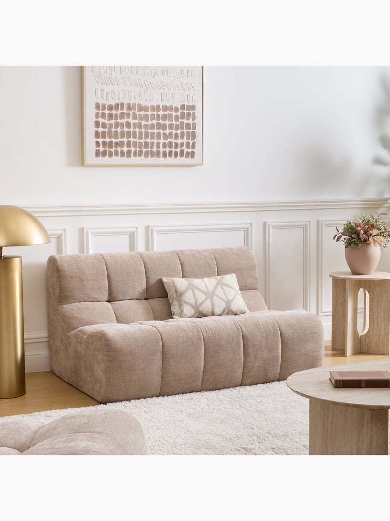 Panca a 2 posti in ciniglia Beige - Kiabi