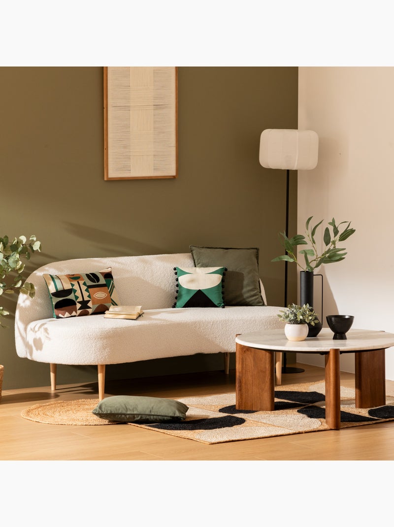 Panca a 2 posti in spugna di design Bianco - Kiabi