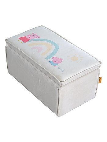 Panchina‑baule giochi in legno e velluto "Roba Peppa Pig