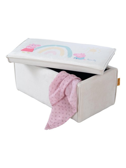 Panchina‑baule giochi in legno e velluto "Roba Peppa Pig" - Kiabi