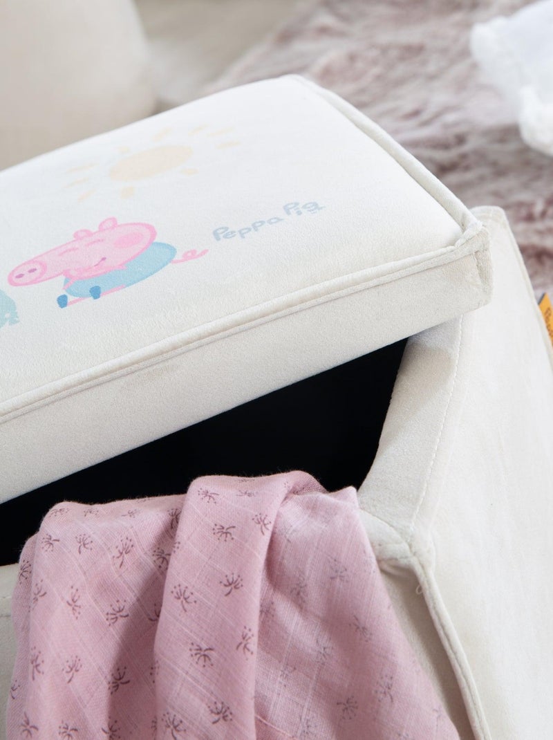 Panchina‑baule giochi in legno e velluto "Roba Peppa Pig" Beige - Kiabi