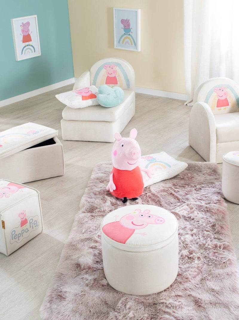 Panchina‑baule giochi in legno e velluto "Roba Peppa Pig" Beige - Kiabi