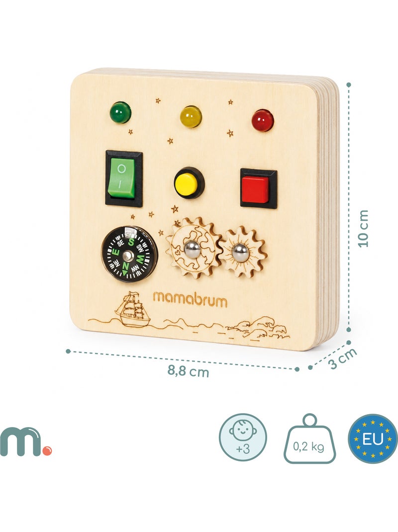Pannello attivita legno bussola ingranaggi interruttori led mamabrum N/D - Kiabi