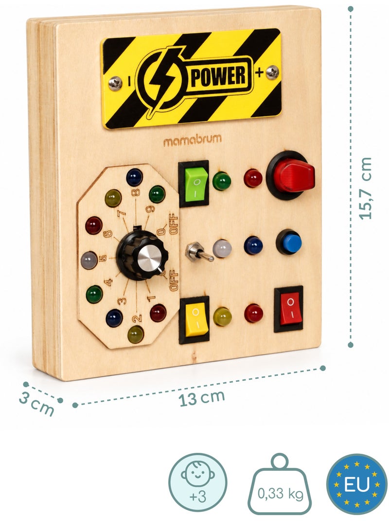 Pannello attivita legno quadro comando interruttori led mamabrum N/D - Kiabi