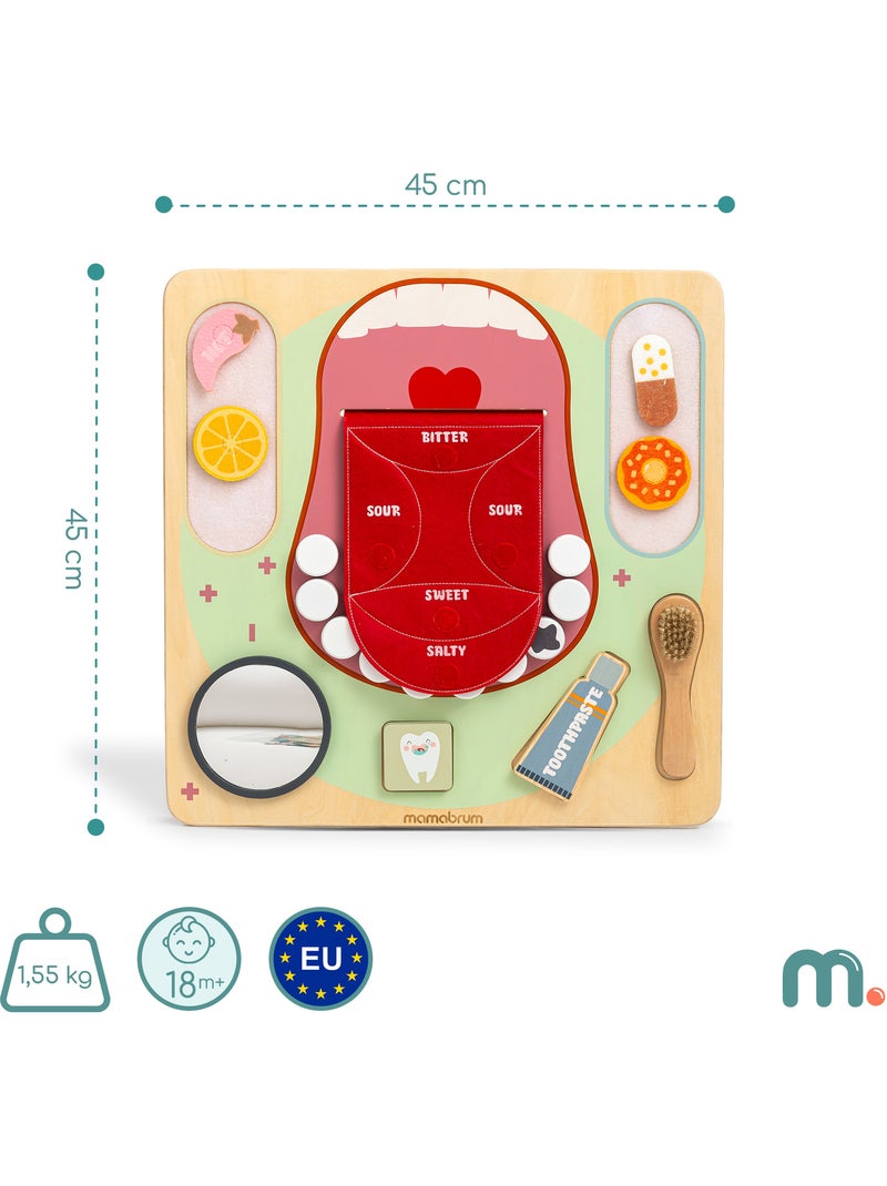 Pannello sensoriale legno dentista 45x45cm igiene dentale mamabrum N/D - Kiabi