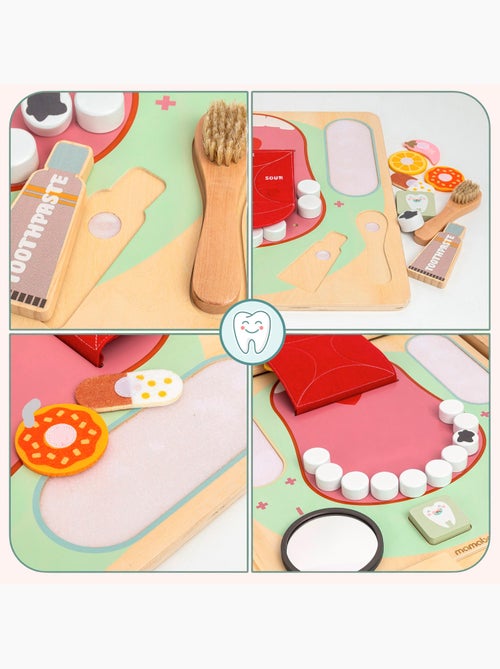 Pannello sensoriale legno dentista 45x45cm igiene dentale mamabrum - Kiabi