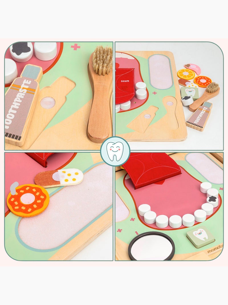 Pannello sensoriale legno dentista 45x45cm igiene dentale mamabrum N/D - Kiabi