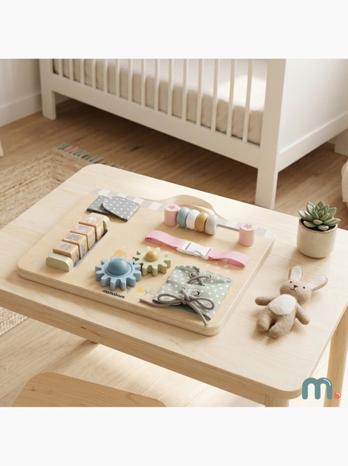 Pannello sensoriale legno fattoria 30x24cm 6 attivita ingranaggi mamabrum - Kiabi