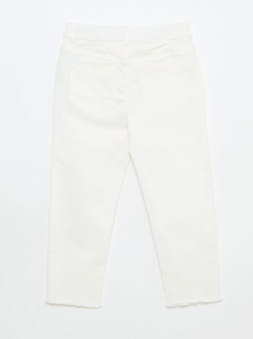 Pantacourt in denim con finiture a taglio vivo - Kiabi