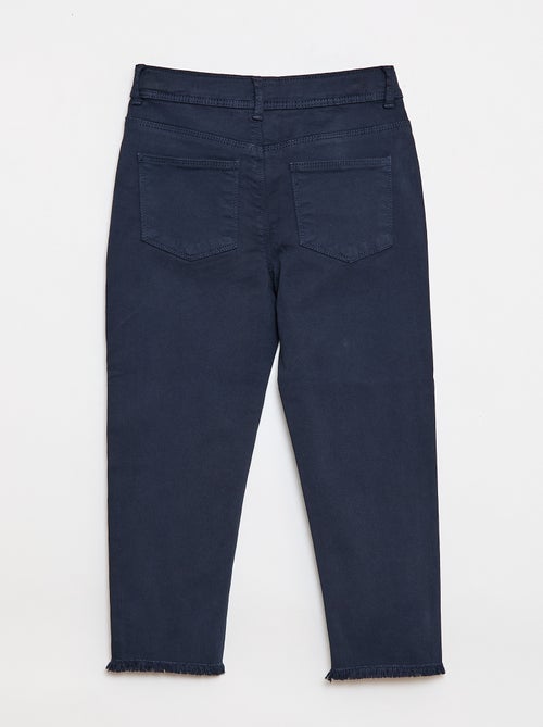 Pantacourt in denim con finiture a taglio vivo - Kiabi