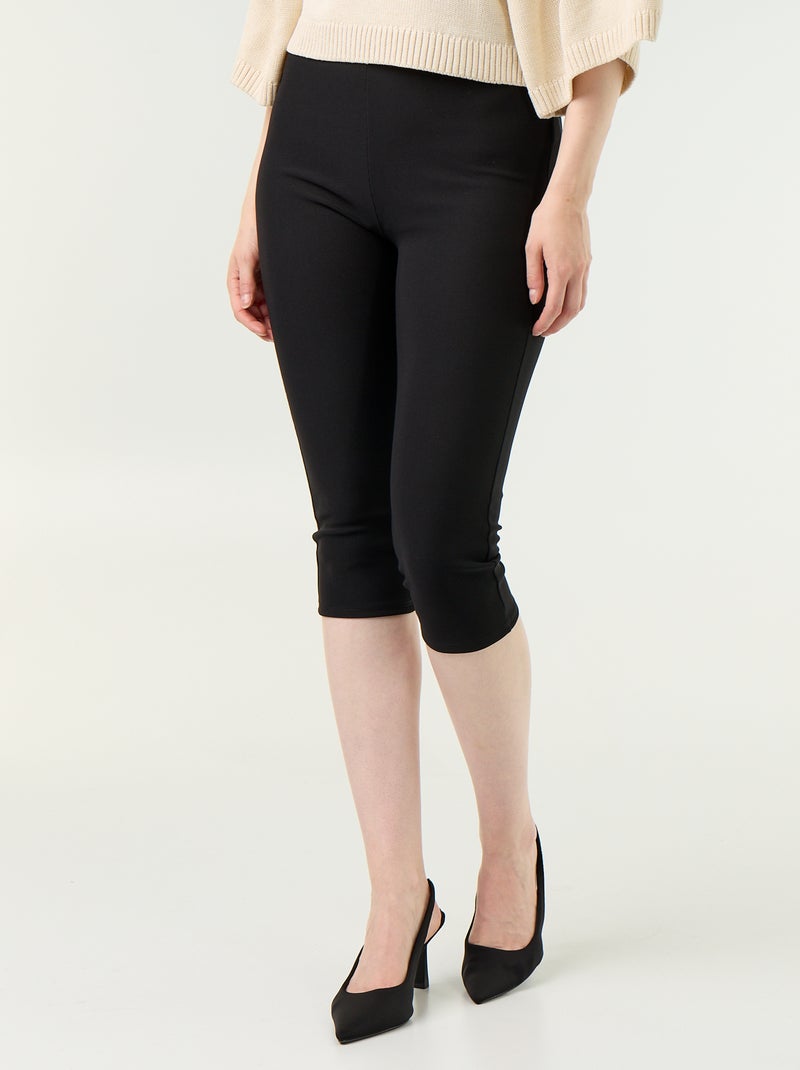 Pantacourt in maglia stretch Nero - Kiabi