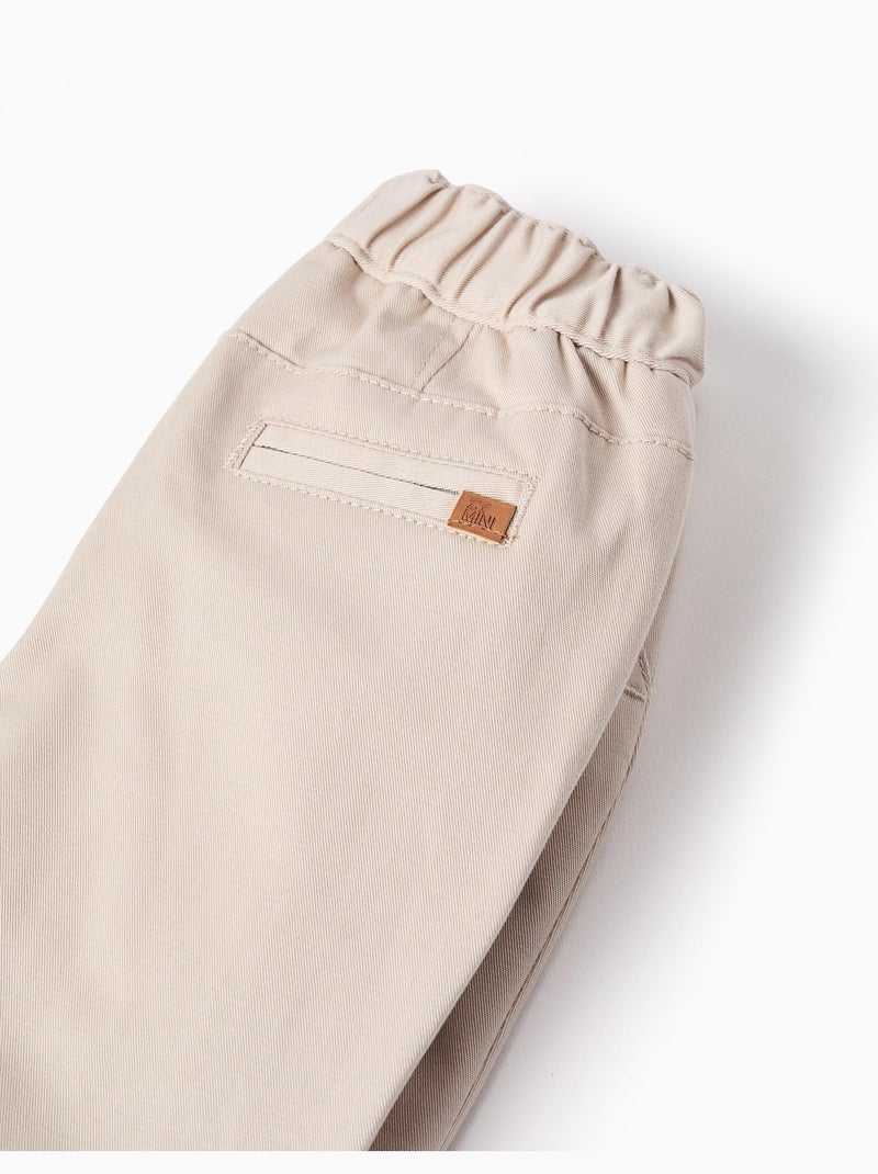 Pantalon en Sergé avec Bretelles Amovibles Grigio chiaro - Kiabi
