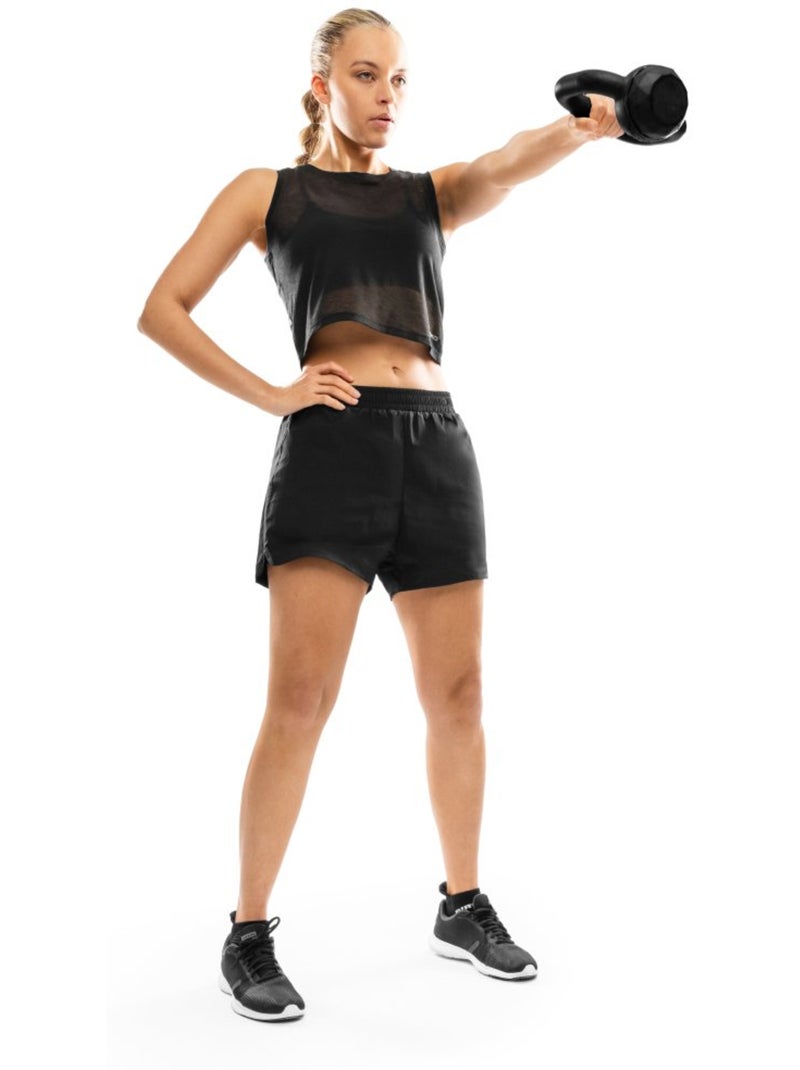 Pantaloncini 2 in 1 da allenamento da donna fitness donna purpose Nero - Kiabi