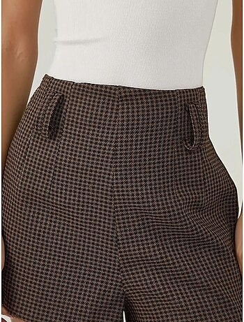 Pantaloncini a quadri a vita alta hiccup