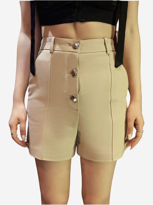 Pantaloncini a vita alta con bottoni hiccup - Kiabi Pantaloncini a vita alta con bottoni hiccup - Kiabi