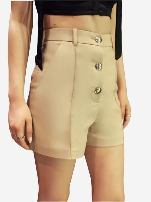 Pantaloncini a vita alta con bottoni hiccup - Kiabi Pantaloncini a vita alta con bottoni hiccup - Kiabi