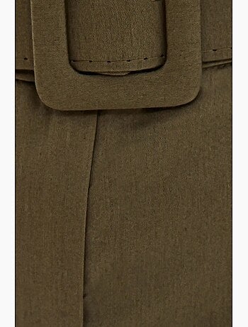 Pantaloncini a vita alta in cotone con tasca e cintura hiccup