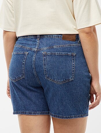 Pantaloncini a vita alta in jeans 5 tasche